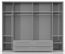 Draaideurkast / kleerkast met LED-lijst Siumu 35, kleur: wit / wit hoogglans - 226 x 277 x 60 cm (H x B x D)
