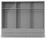 draaideurkast / kleerkast met lijsten Siumu 36 , kleur: Wit / Wit hoogglans - 226 x 277 x 60 cm (H x B x D)