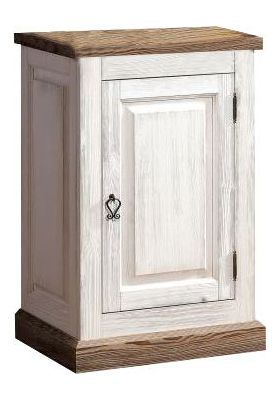 dressoir "Kilkis" grenen hout oud wit 01 - 83 x 55 x 42 cm (h x b x d)