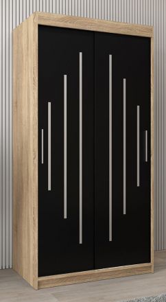 Schuifdeurkast / kleerkast Pilatus 01, kleur: Sonoma eiken / wengé - afmetingen: 200 x 100 x 62 cm (H x B x D)
