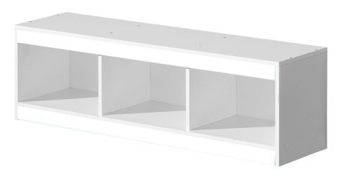 Kinderkamer - hangplank / wandrek Walter 10, kleur: wit hoogglans - 41 x 120 x 32 cm (h x b x d)