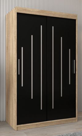 Schuifdeurkast / kledingkast Pilatus 02, kleur: Sonoma eiken / wengé - afmetingen: 200 x 120 x 62 cm (H x B x D)
