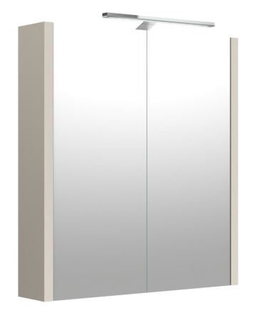 Badkamer - spiegelkast Noida 02, kleur: beige - 65 x 58 x 12 cm (H x B x D)