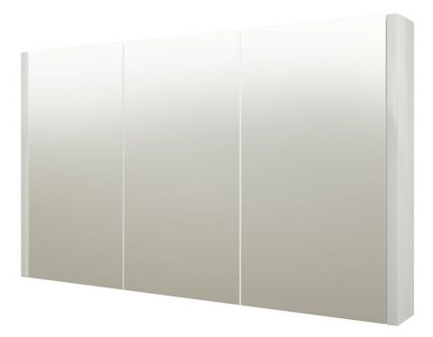 Badkamer - spiegelkast Bidar 28, kleur: wit glanzend - 65 x 110 x 12 cm (H x B x D)