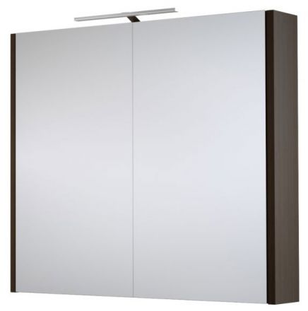 Badkamer - spiegelkast Bidar 14, kleur: zwart eiken - 65 x 75 x 12 cm (H x B x D)