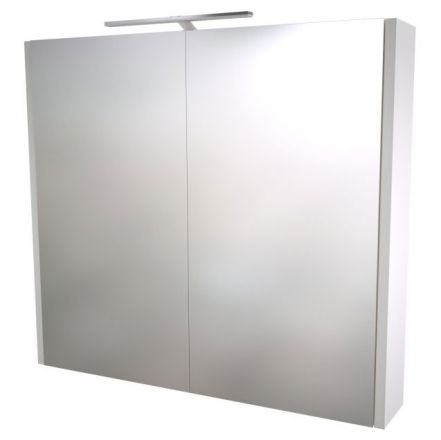 Badkamer - spiegelkast Bidar 13, kleur: wit glanzend - 65 x 75 x 12 cm (H x B x D)
