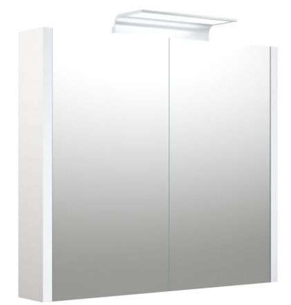 Badkamer - spiegelkast Bidar 16, kleur: wit glanzend - 65 x 75 x 12 cm (H x B x D)