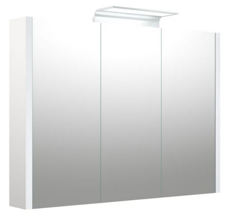 Badkamer - spiegelkast Bidar 25, kleur: wit glanzend - 65 x 90 x 12 cm (H x B x D)
