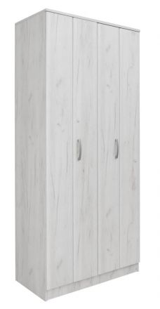 Draaideurkast / kledingkast Muros 02, kleur: eiken wit - 222 x 100 x 52 cm (H x B x D)