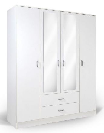Draaideurkast / kledingkast Sidonia 07, kleur: wit - 200 x 164 x 53 cm (H x B x D)