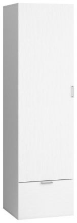 Draaideurkast / kledingkast Minnea 11, kleur: wit - Afmetingen: 206 x 58 x 42 cm (H x B x D)