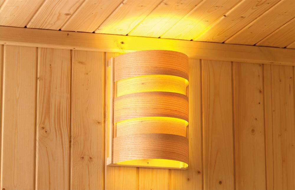 Sauna-armatuur Classic Plug and Play lamp IP54, E27, stekkerklare aansluiting op de besturingseenheid