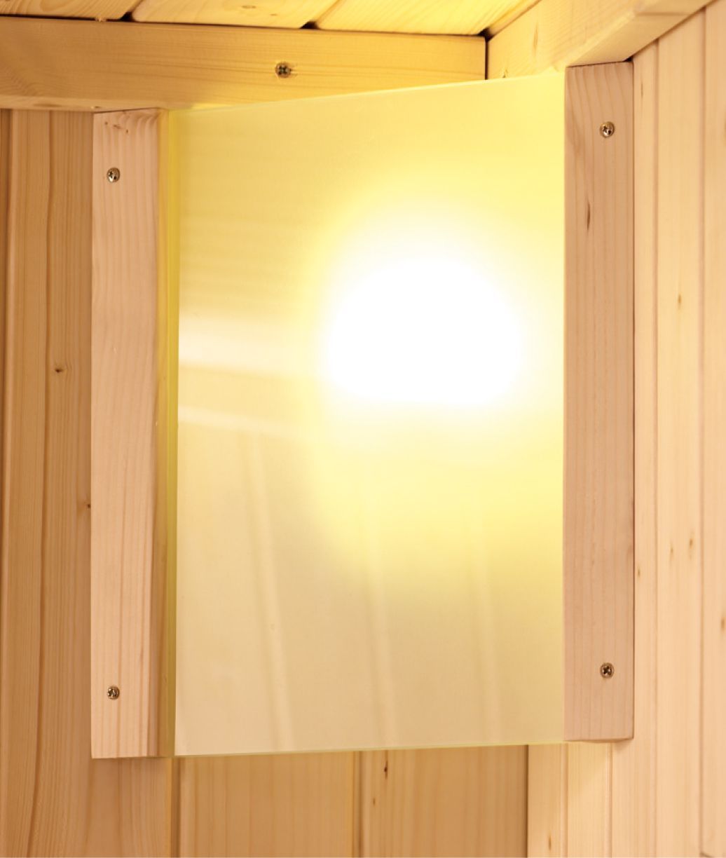 Sauna-armatuur Premium Plug and Play lamp IP54, E27, stekkerklare aansluiting op de besturingseenheid