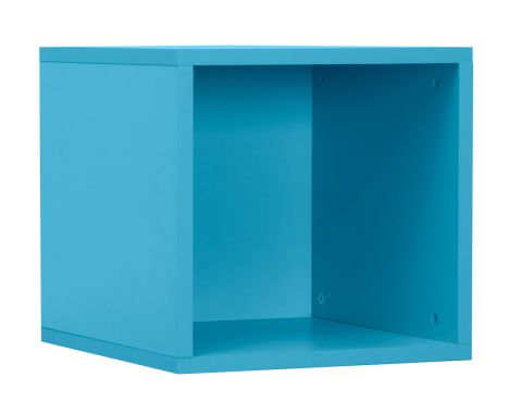 Kinderkamer - wandkubus / hangrek Luis 06, kleur: blauw - 35 x 40 x 40 cm (h x b x d)
