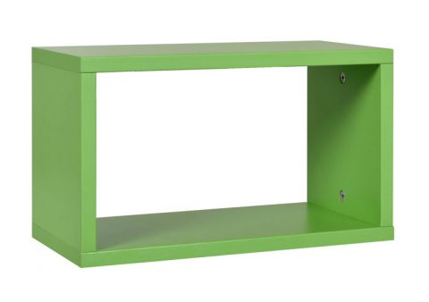 Kinderkamer - wandplank / hangrek Luis 08, kleur: groen - 24 x 40 x 20 cm (h x b x d)
