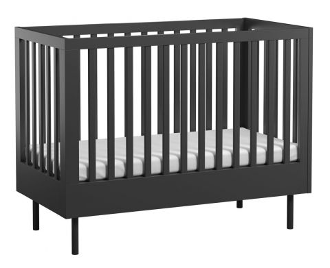Babybed Airin 01, kleur: zwart - Ligvlak: 60 x 120 cm (B x L)