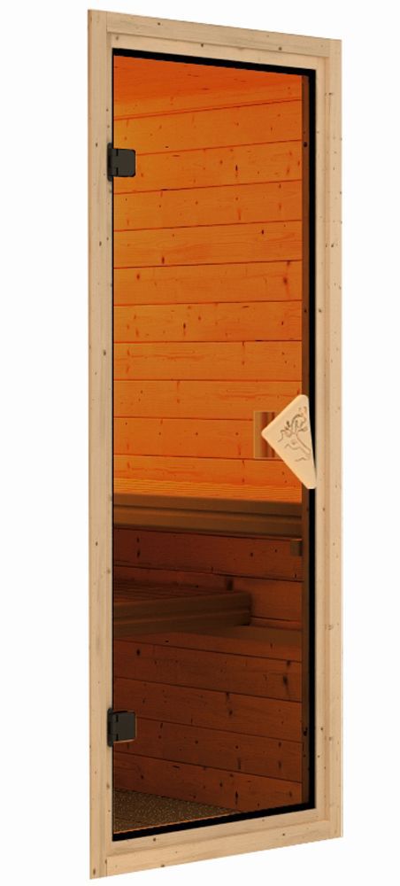 Deurpakket 68 mm sauna brons volglas 655 * 1750 mm