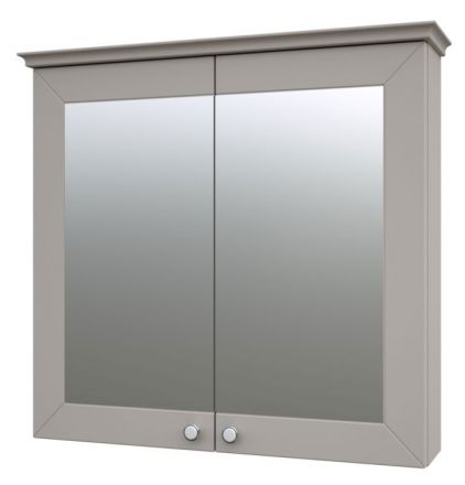 Badkamer - spiegelkast Dindigul 09, kleur: grijs - 73 x 79 x 17 cm (H x B x D)