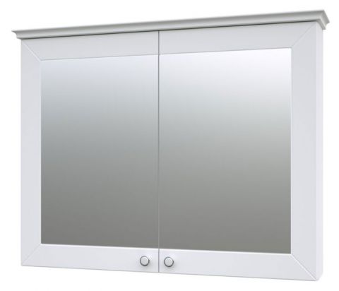 Badkamer - spiegelkast Dindigul 03, kleur: wit mat - 73 x 79 x 17 cm (H x B x D)