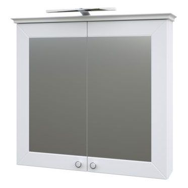 Badkamer - spiegelkast Dindigul 04, kleur: wit mat - 73 x 79 x 17 cm (H x B x D)
