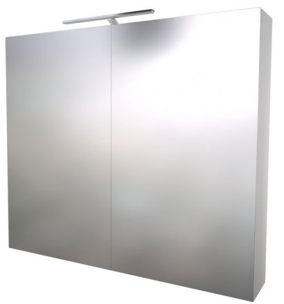 Badkamer - spiegelkast Nadiad 12, kleur: wit glanzend - 70 x 80 x 14 cm (H x B x D)