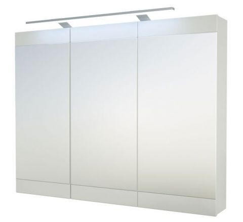 Badkamer - spiegelkast Eluru 06, kleur: wit glanzend - 70 x 90 x 14 cm (H x B x D)