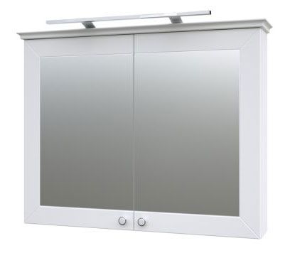 Badkamer - spiegelkast Dindigul 06, kleur: wit mat - 73 x 94 x 17 cm (H x B x D)