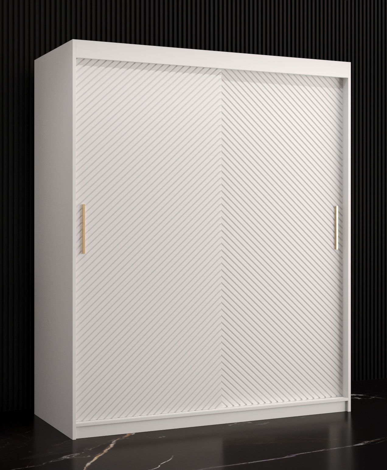 bijzondere kedingkast met voldoende opbergruimte Balmenhorn 09, kleur: mat wit - afmetingen: 200 x 150 x 62 cm (H x B x D), met vijf vakken