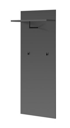Kapstok met opbergmogelijkheid Ringerike 11, kleur: antraciet - afmetingen: 157 x 60 x 28 cm (H x B x D), met twee haken