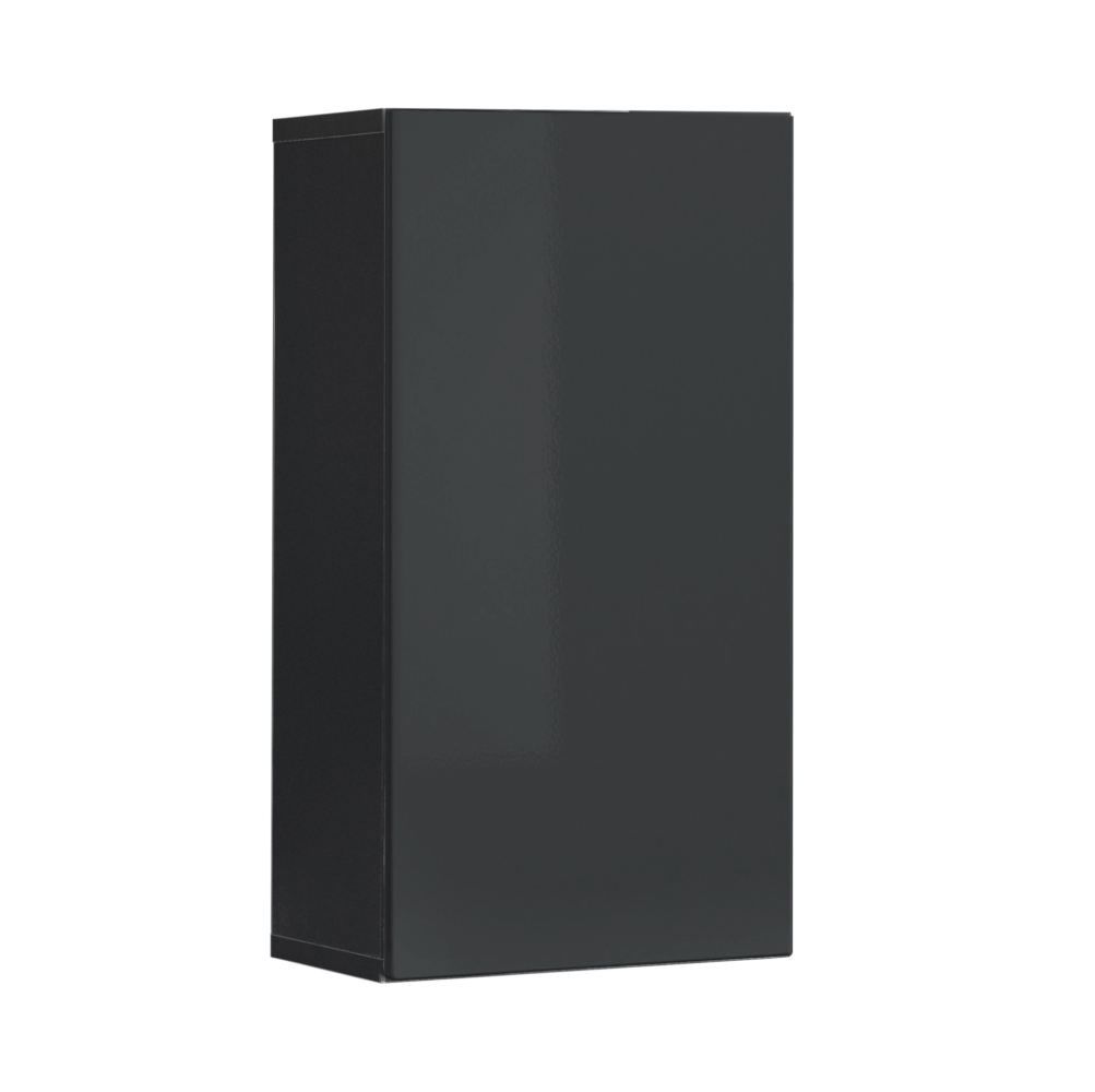Hangkast met twee vakken Möllen 03, kleur: grijs - Afmetingen: 60 x 30 x 25 cm (H x B x D), met push-to-open functie