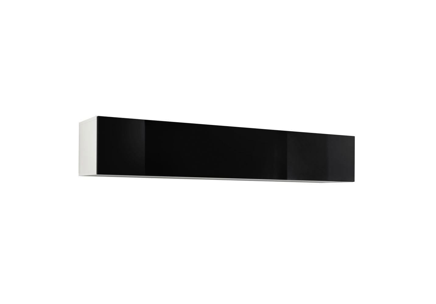 Raudberg 34 woonkamer wandmeubel, kleur: zwart / wit - Afmetingen: 30 x 160 x 29 cm (H x B x D), met push-to-open functie