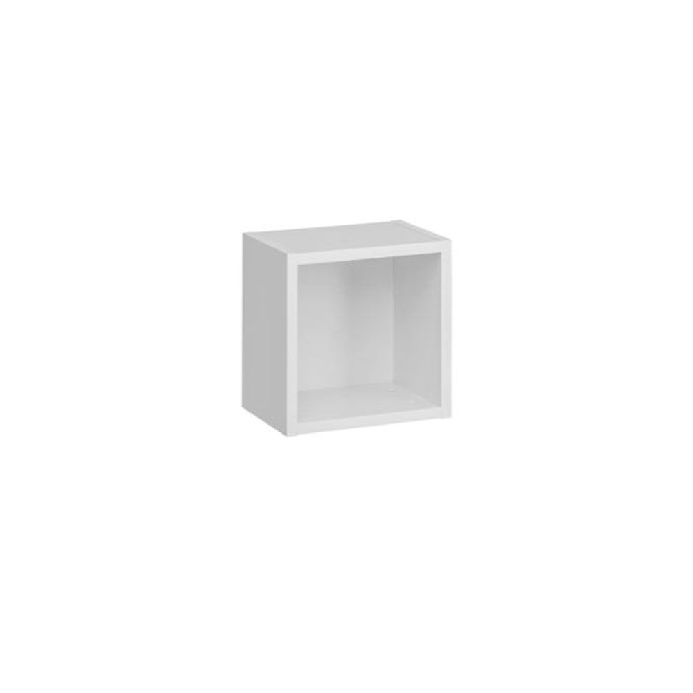 Eenvoudige wandplank Trengereid 01, kleur: wit - Afmetingen: 35 x 35 x 25 cm (H x B x D)