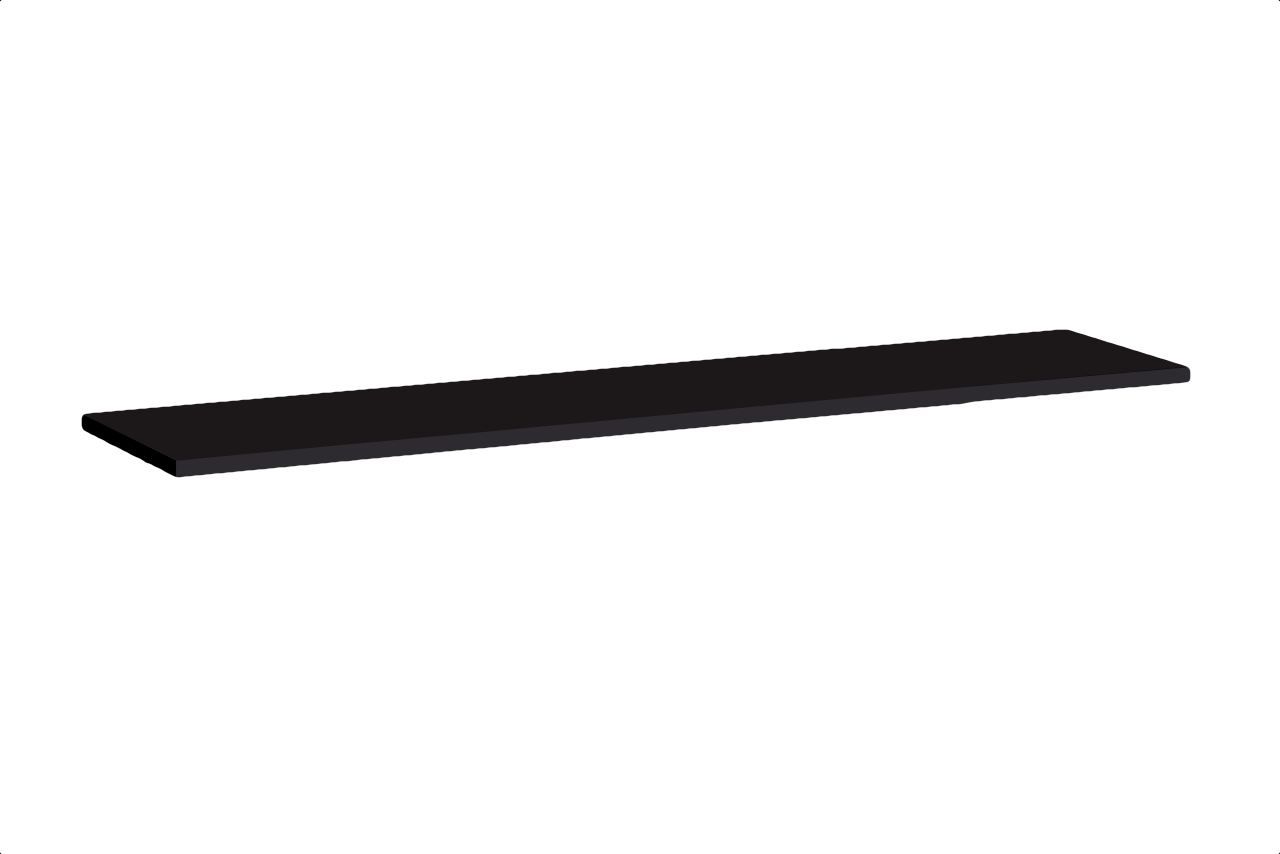 Wandplank Fardalen 34, kleur: zwart - Afmetingen: 1,8 x 180 x 20 cm (H x B x D)
