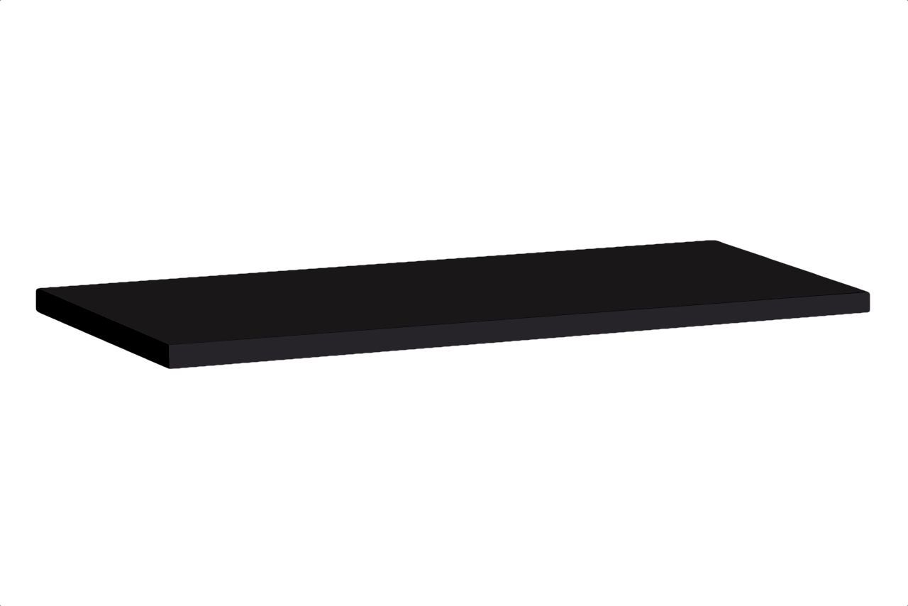 Wandplank Fardalen 42, kleur: zwart - Afmetingen: 1,8 x 60 x 20 cm (H x B x D)