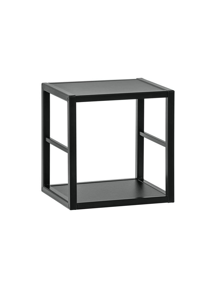 Kleine vierkante boekenkast Nodeland 05, kleur: zwart - Afmetingen: 31 x 30 x 25 cm (H x B x D)
