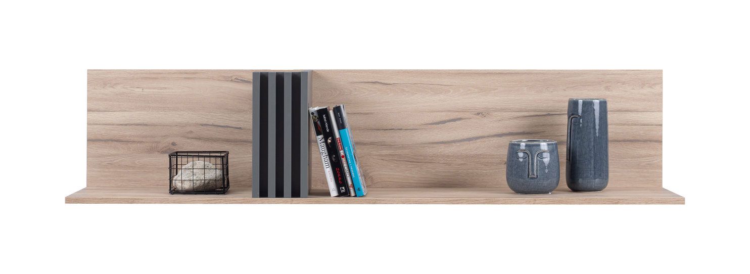 Niel 13 wandplank, kleur: eik - Afmetingen: 30 x 140 x 30 cm (H x B x D)
