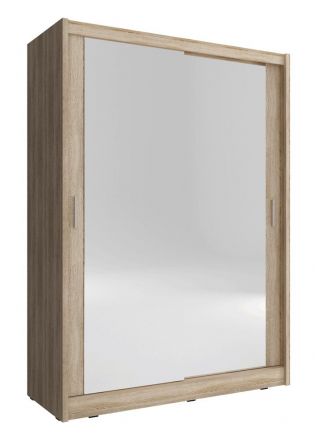 Kledingkast met twee spiegeldeuren Warbreck 09, kleur: sonoma eiken - afmetingen: 200 x 130 x 62 cm (H x B x D), met voldoende opbergruimte