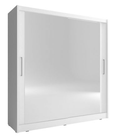 elegante schuifdeurkast met twee spiegeldeuren Warbreck 56, kleur: wit - afmetingen: 214 x 200 x 62 cm (H x B x D), met voldoende opbergruimte