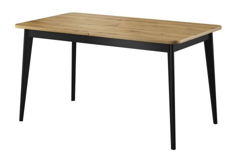 Polmadie 04 Uitschuifbare Eettafel, Kleur: Artisan eiken / zwart - afmetingen: 76 x 140 x 80 cm (H x B x D)