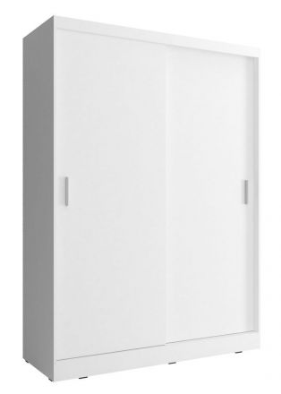 eenvoudige kledingkast met voldoende opbergruimte Bickleigh 01, kleur: wit - afmetingen: 200 x 130 x 62 cm (H x B x D), met vijf vakken