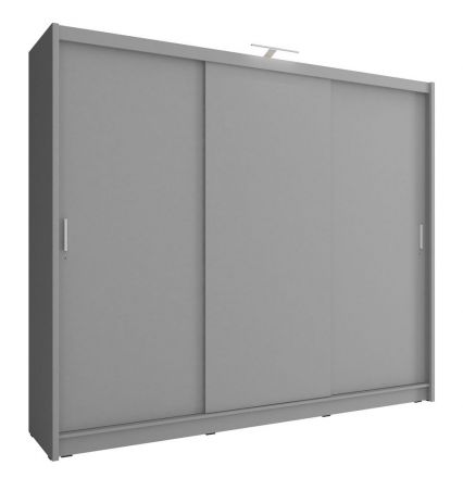 Eenvoudige kledingkast met voldoende opbergruimte Bickleigh 15, kleur: grijs - afmetingen: 214 x 250 x 62 cm (H x B x D)