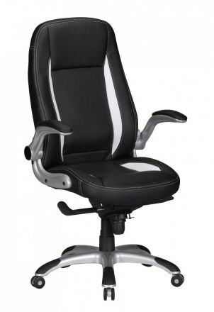 Comfort bureaustoel Apolo 50, kleur: zwart / wit, in een sportief design