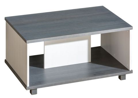 Jeugdkamer / tienerkamer - salontafel Hermann 11, massief grenen kleur: wit gebleekt / grijs - 110 x 70 x 56 cm (B x D x H)