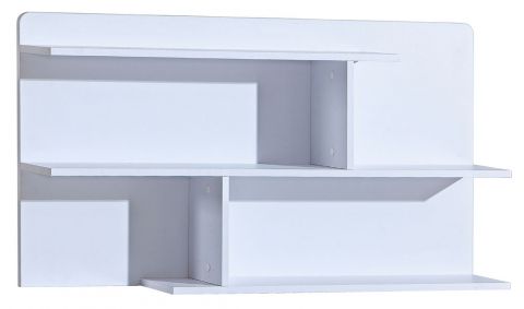Tienerkamer / jongerenkamer - wandrek / hangplank Alard 12, kleur: wit - afmetingen: 60 x 110 x 20 cm (h x b x d)