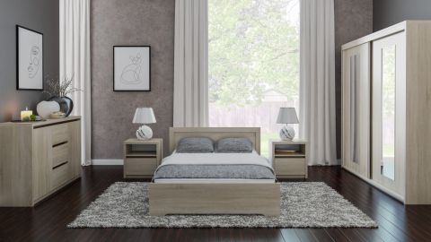 Complete slaapkamer set A Popondetta, 5 delig, kleur: Sonoma eiken
