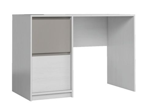Bureau Alwiru 10, kleur: wit grenen / grijs - 75 x 120 x 60 cm (H x B x D)