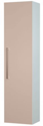 Badkamer - hoge kast Bijapur 27, kleur: beige glanzend - 138 x 35 x 25 cm (h x b x d)