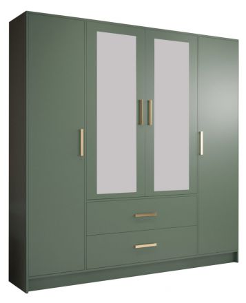 draaideurkast / kledingkast Maidon 03, kleur: Groen - Afmetingen: 202 x 201 x 40 cm ( H x B x D)
