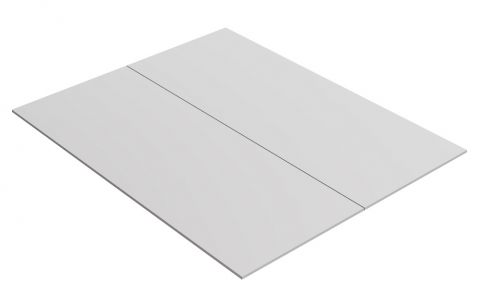 Bodemplaat voor tweepersoonsbed, 2-delig, kleur: wit - afmetingen: 82,20 x 201 cm (B x L)