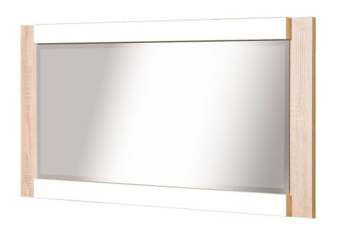 Spiegel Arowana 21, Kleur: Eiken / hoogglans wit - afmetingen: 56 x 123 x 5 cm (H x B x D)